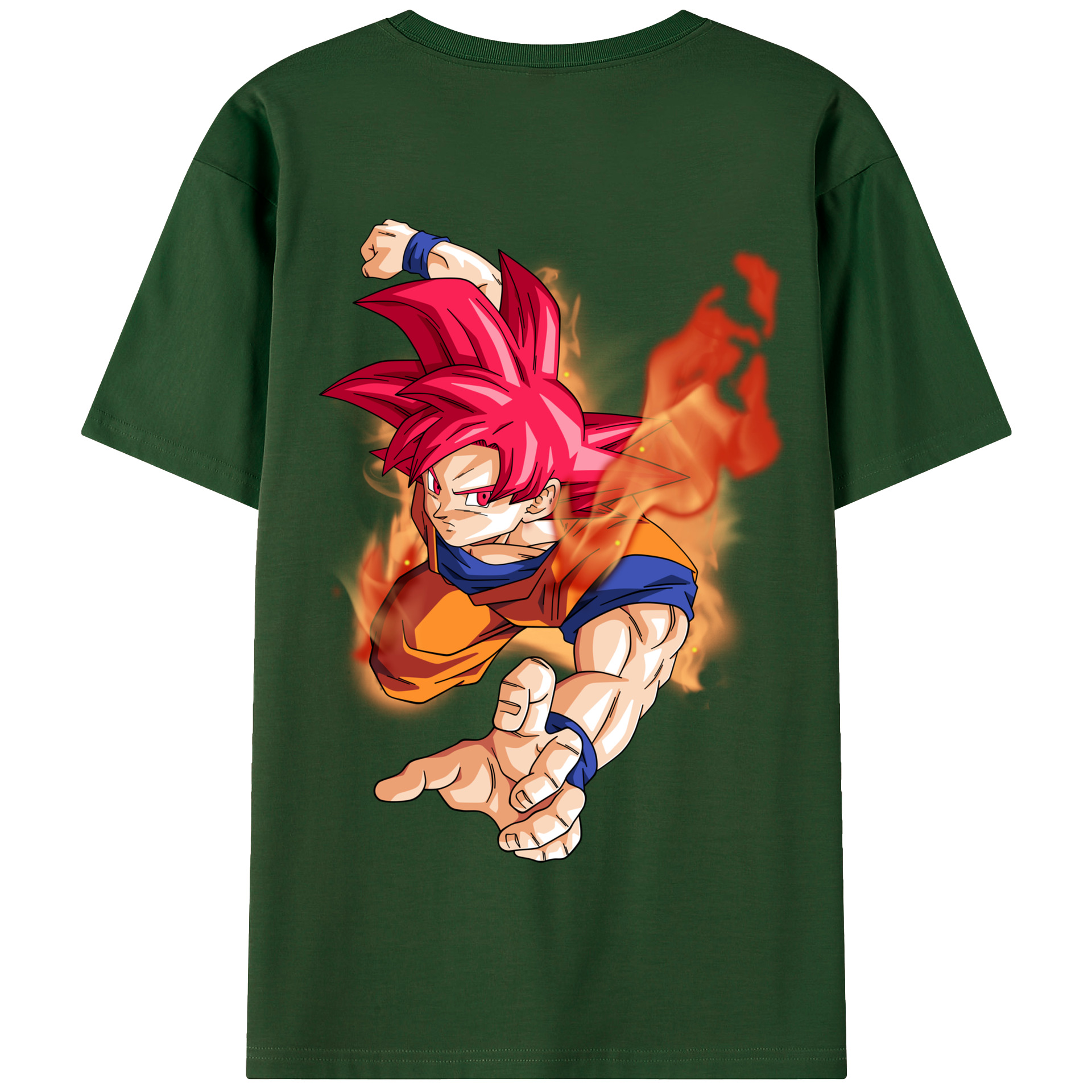 （画像用） ドラゴンボール 孫悟空（そん ごくう）Son Goku カカロット DRAGON BALL Kakarotto 綿100％半袖Tシャツ（背面プリント）